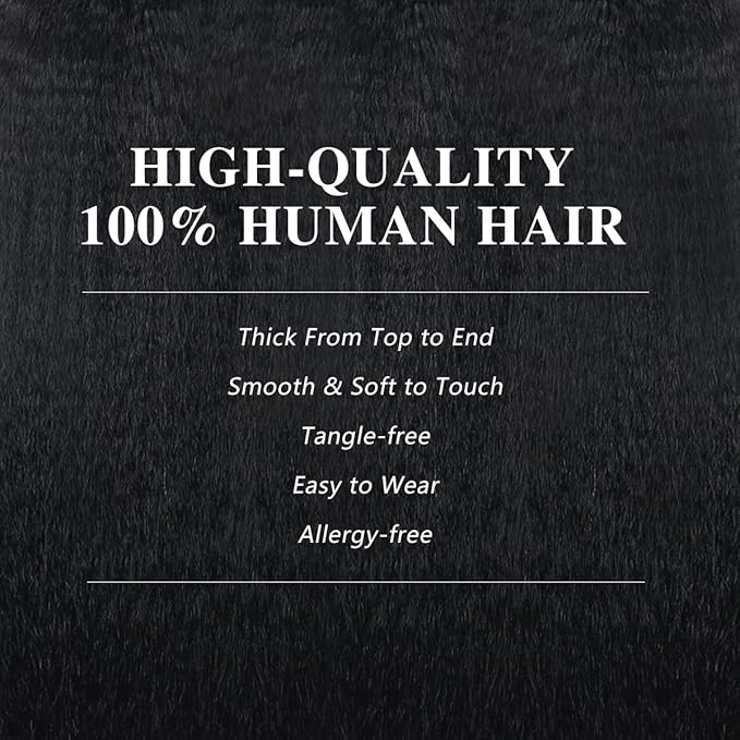 Kinky Straight Clip in Hair Extensions Real Human Hair 2 Pack 240g Seamless Clip in Hair Extensions for Women Full Max with 16Pcs PU Skin Weft 22inch Natural Black