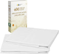 California Design Den Standard Queen Size Pillowcase Set - 400 Thread Count, 100% Cotton Sateen, Set of 2 Pillow Covers, Soft and Breathable - Antique White