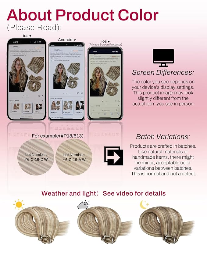 Moresoo Clip in Hair Extensions Real Human Hair Blonde Highlights Brown Clip in Extensions Remy Human Hair Platinum Blonde with Medium Golden Brown Double Weft for Women 120g/7pcs 16 inch