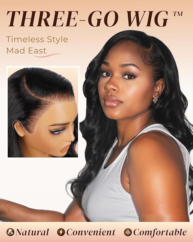 Arabella Hair 13x6 Lace Front Wigs Human Hair 210% Density Glueless Wig Human Hair 100% Body Wave Human Hair Wigs 12A Pre Plucked Pre-Bleached Pre-Cut Glueless Wig (30inch,13x6 body wave)