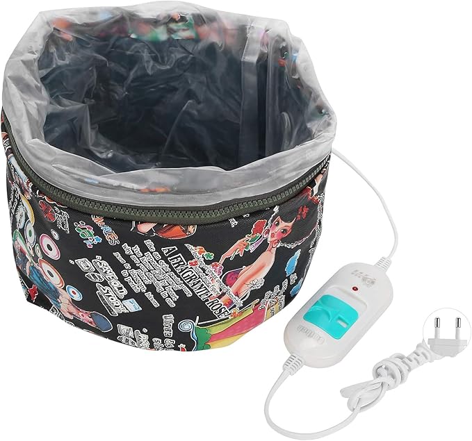 Electric Hair Cap, Thermal Steamer Treatment Spa Cap Nourishing Hat Adjustable Temperature Control Soft Bonnet Beauty Hooded Attachment Moisturize Nourish Repairs Dry Steam Personal Care for Home Use