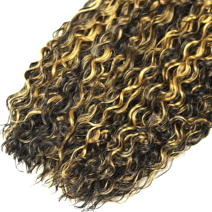 Honey Blonde Bundles Human Hair Highlight Deep Wave Bundle Brazilian Virgin Remy Hair 3 Bundles 16 18 20 Inch Niegmeag 2 Tone Black and Blonde Deep Wave Bundle 300g