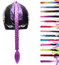 SEGO 1PCS/2PCS Helmet Pigtail Braids with Detachable Suction Cup Bowknot Ponytail Hair Many Colors (Helmet not Included)
