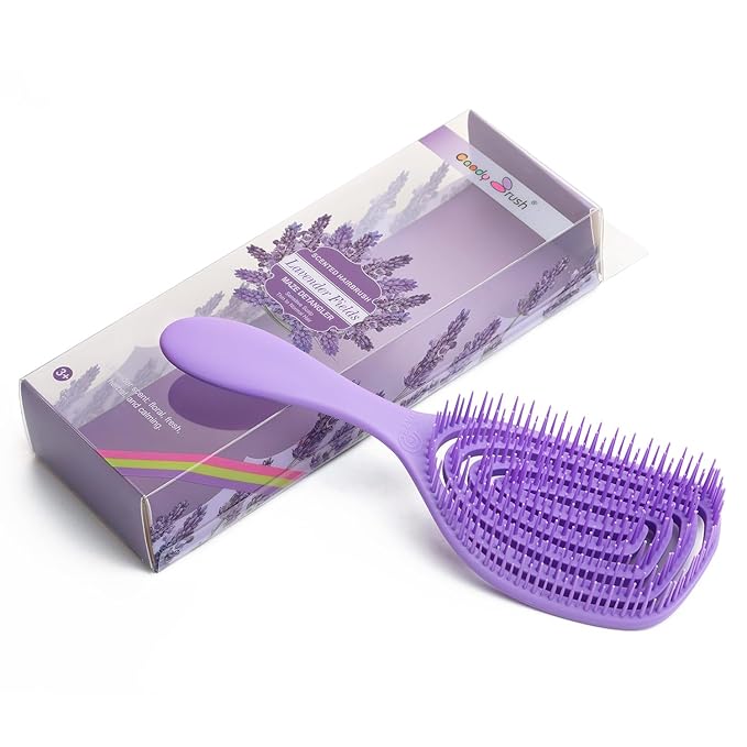 Candy Brush Scented Detangling Hair Brush for Wet or Dry Hair, Professional Vented Brush for Thick, Coarse & Curly Hair for Women and Girl. Eliminates Knots & Scalp Massage, Idea Gift