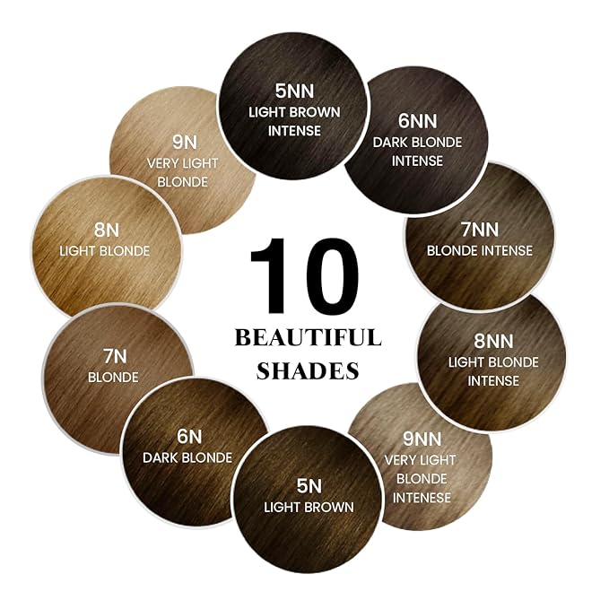MOEHAIR Hair Coloring Kit | 6N Permanent Hair Color (Dark Blonde), 20 Volume Developer 6%, Coloring Brush, Gloves & Mixing Bowl | Keratin Infused Color | 100% Gray Coverage | Adds Shines & Softness
