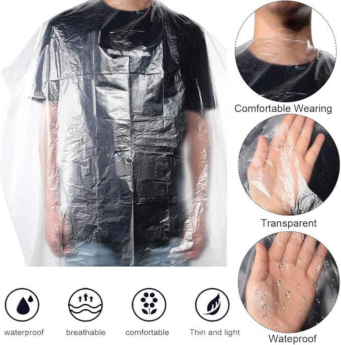 100 Pcs Disposable Hair Salon Capes