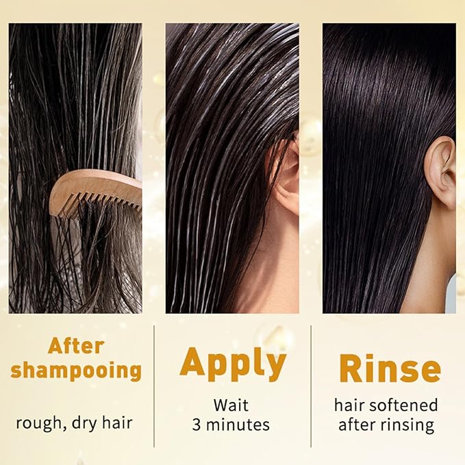 Collagen Hair Mask Deep Repair - Protein Hair Treatment with Argan Oil for Dry & Damaged Hair, Intensive Conditioning Hair Mask Essence for All Hair Types, 3.5oz