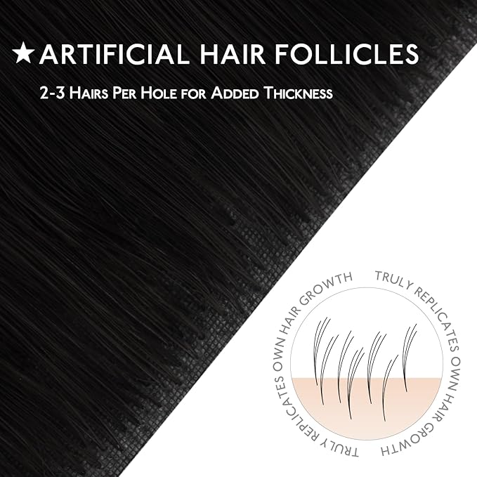 WENNALIFE Invisi Edge & Classic Seamless Clip in Hair Extensions Real Human Hair, 18 Inch 130 7pcs Jet Black Hair Extensions for Women Invisible Straight Injection Extensiones de Cabello Humano