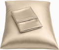 BLISSFORD Satin Pillowcase with Zipper, for Hair and Skin Care, Feels Soft and Cool Like a Silk Pillowcase, Satin Pillow Cases 2 Pack, Slik Pillow Cover, Taupe - King Size, Set of 2