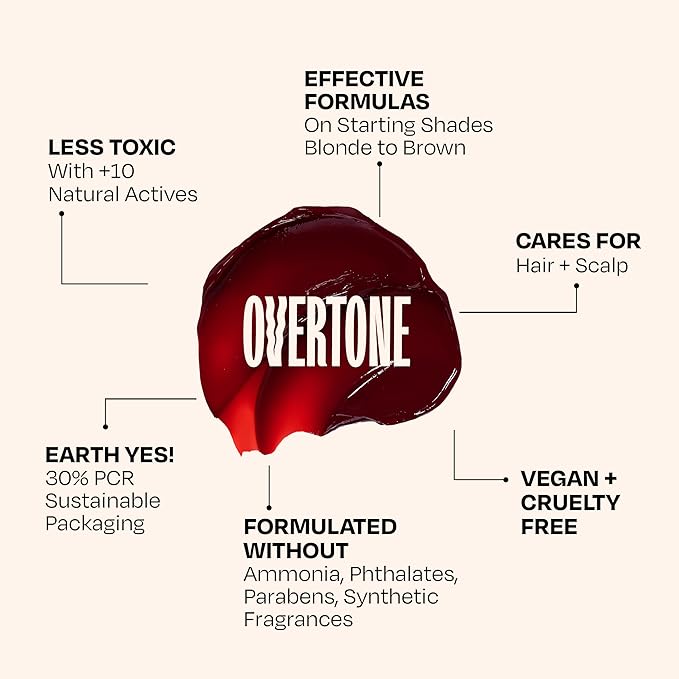 Overtone Daily Color Depositing Conditioner For All Hair Types: 4.5oz Temporary Coloring Conditioner w/Shea Butter & Coconut Oil, Refresh Color & Prevent Fading, Vegan Cruelty-Free, Strawberry Blonde
