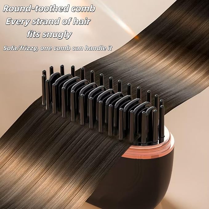 Mini Straightener, Rechargeable Portable Hair Straightener Brush, Cordless and Portable,Travel Straightene Mini,Fast Heating,Suitable for Travel (Black)