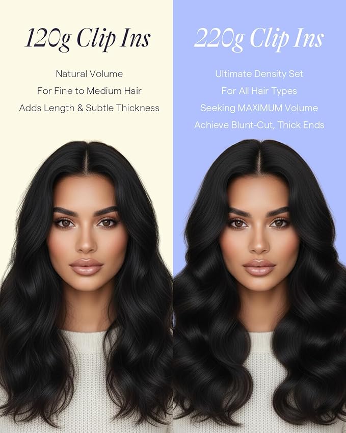 Full Shine Dark Brown Extensions Clip in 22 Inch 220 G Thick Clip in Hair Extensions Real Human Hair Dark Brown Human Hair Extensions for Volume 7 Pcs