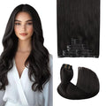 Pro2.0 Clip in Hair Extensions Real Human Hair 20inch 7pcs Color #1B Natural Black Remy Real Human Hair Extensions Clip ins 120g Thick Seamless Double Weft for Women（#1B-20inch）