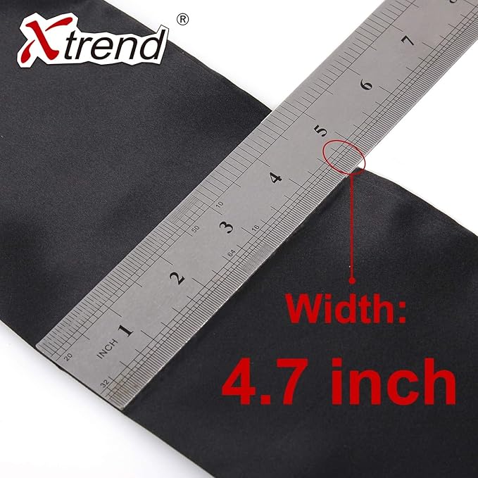 XTREND 2Pcs Satin Edge Scarves for Wig 58 Inch Women's Laying Scarf for Lace Wig Non Slip Hair Wrap Wigs Grip Band for Yoga, Makeup, Facial, Sport (1pc Pink#+1pc Black#)