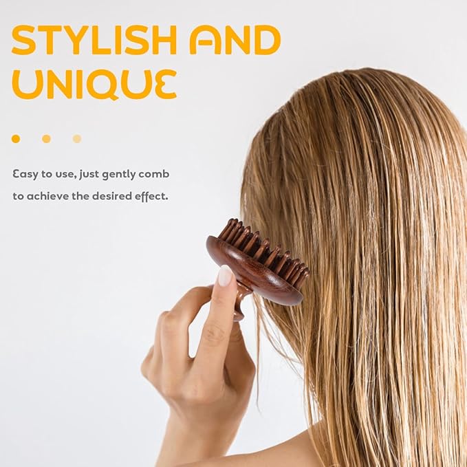 Handheld Wooden Scalp Massage Comb Ergonomic Design for Comfortable Grip Unisex Hair Styling Tool Wooden Massager for Scalp Care and Relaxation