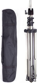Reinforced Wig Stand Tripod Mannequin Head Stand Adjustable Wig Head Stand Holder for Cosmetology Hairdressing Training with Carrying Bag (Silver)