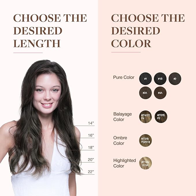 GOO GOO Clip in Hair Extensions Real Human Hair, Remy Human Hair Extensions Clip ins for Women, Natural Human Hair, 22inch 110g 7Pcs, 1C Mocha Brown
