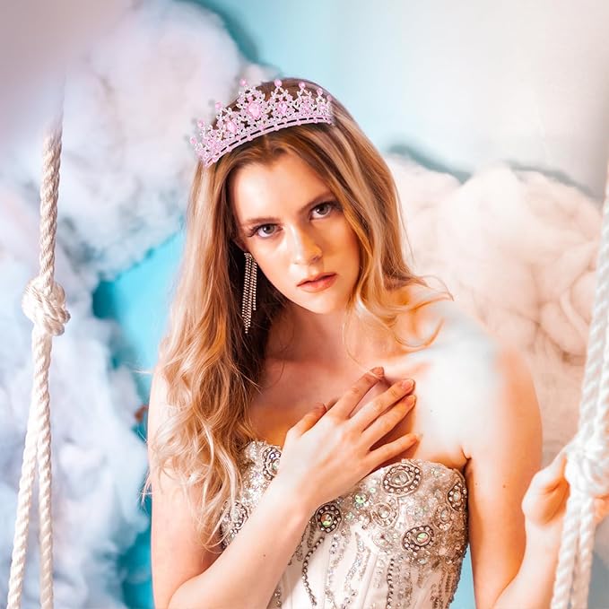 Princess Tiara and Crown for Women Wedding Tiaras for Bridal girls Tiaras and Crystal Crowns Rhinestone Headband Metal Hair Accessories for Costume Birthday Party Prom Gifts