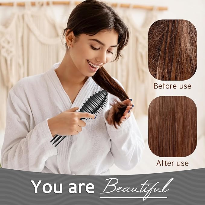 Curly Hair Brush Set,Curl Defining Brush for Curly Hair,Trident Handle Design,Detangling & Shaping & Defining Curls for Women and Girls,Wet or Dry Hair(Black)