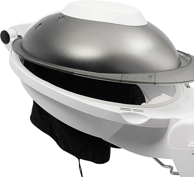 Salon Hair Steamer, 12 Color Multi-Function, Standing, O3 Ozone, Adjustable, White