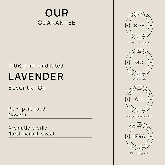 VINEVIDA Lavender 40/42 Undiluted Essential Oil 32 oz - Pure, Natural, and Raw Ingredients