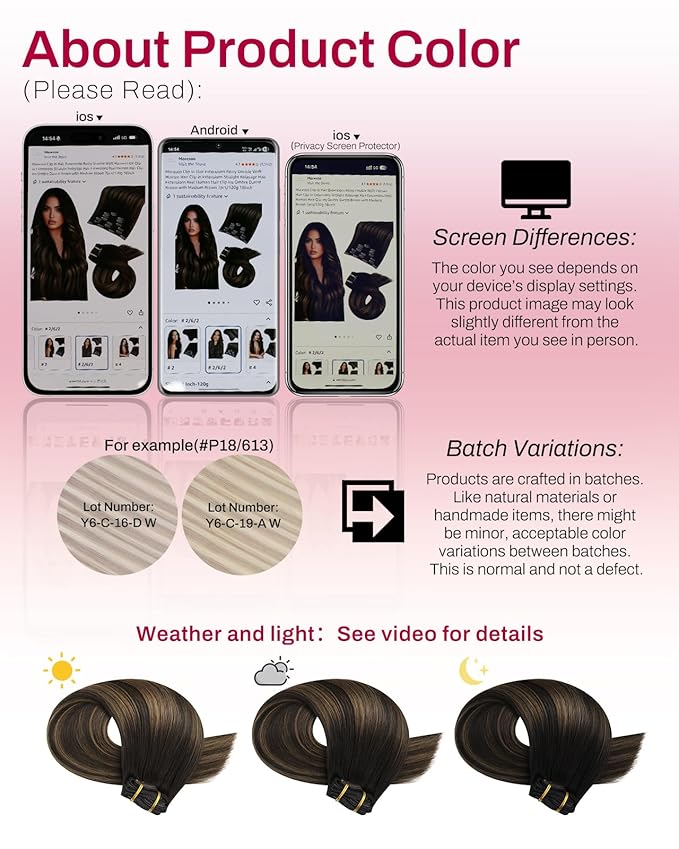 Moresoo Clip in Hair Extensions Real Human Hair Balayage Dark Brown with Chestnut Brown 5pcs 80g Remy Straight Invisible Double Weft Ombre Human Hair Clip in Extensions 16inch