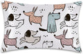 Satin Pillowcase 1 Pack-Cute Dogs Dog Silky Pillow Cover for Hair and Skin,Standard Size 20x26 Inch Soft Cooling Printed Pillow Cases with Hidden Zipper,Gifts for Women Men