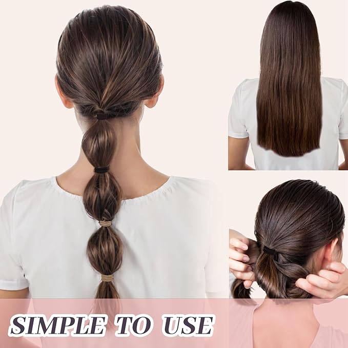 JIIRS 20PCS Boho Hair Ties,Elastic Bracelets,Elastic Hair Ties, Hair Bands For Ponytails,Ponytail Holder for Thick or Thin Hair,Boho Hair Bracelets No-Damage For Daily Life, Sport, Working(Set5)