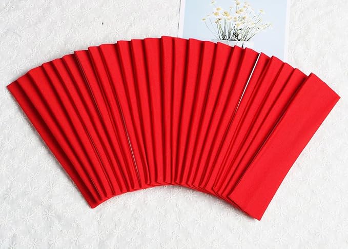 Yoga Sports Headbands,Pack of 24,Soft Elastic Stretchy Athletic Headband Workout Gym Sports Fitness Hair bands