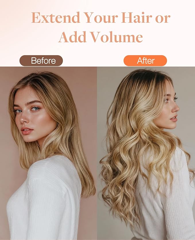 GOO GOO Invisi Edge Tape in Hair Extensions Human Hair, 3/8/613 Balayage Walnut Brown to Ash Brown and Bleach Blonde, 10pcs 18inch 25g, Virgin Remy Hair, Seamless Injected Tape, Natural Look