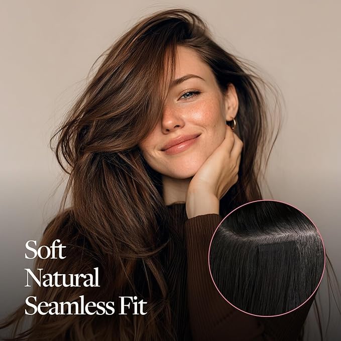 GOO GOO Genius Tape in Hair Extensions, Hand Tied Tape Weft, 4/27/4 Balayage Chocolate Brown to Caramel Blonde, 18inch 50g 20pcs, Remy Human Hair, Seamless Invisible Tape, Natural Blend, Lightweight