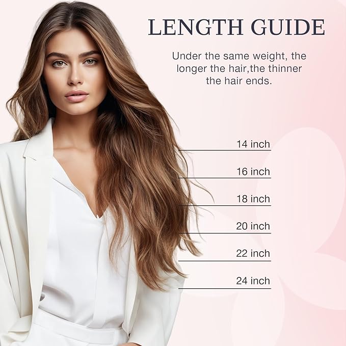 DOORES Invisible Clip in Hair Extensions 16 inch 110g 7pcs, Real Human Hair Invisi Edge Clip in Extensions, Virgin PU Clipins Straight Thickening, 6BT18D Medium Brown Highlighted Dirty Blonde
