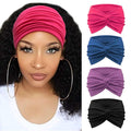 Extra Wide Headbands for Women Large Turban Headband Non Slip Boho Elastic Hairband Hair Twisted Knot Head Bands Accessories