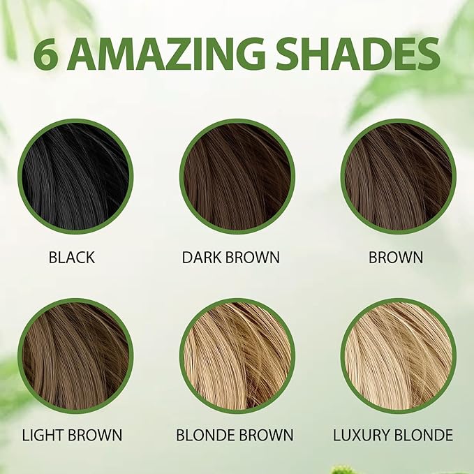 Blonde Brown Hair Dye Shampoo for Gray Coverage - 3 IN 1 Hair Color Shampoo with Argan Oil & Ginseng, Ammonia & Paraben Free, Long Lasting Semi-Permanent Natural Color for Women & Men (500ml)