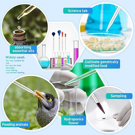 Droppers 10ml Pipettes Glass Graduated Dropper Lab Pipette Liquid Pipette (2)