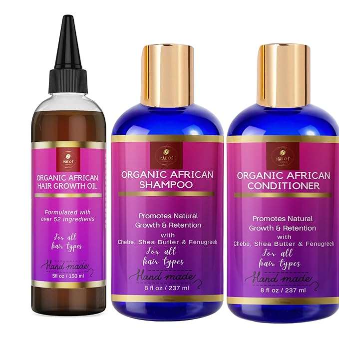 Fenugreek- Shea Butter Shampoo and Conditioner Hair Growth, moisturizing, length retention, stop Breakage. 16 oz
