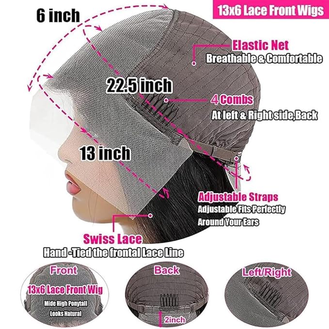 VIPbeauty Deep Wave Lace Front Wigs Human Hair 13x6 HD Lace Front Wigs Human Hair Pre Plucked Brazilian 200 Density Deep Wave Curly Glueless Frontal Wigs Human Hair 20 Inch
