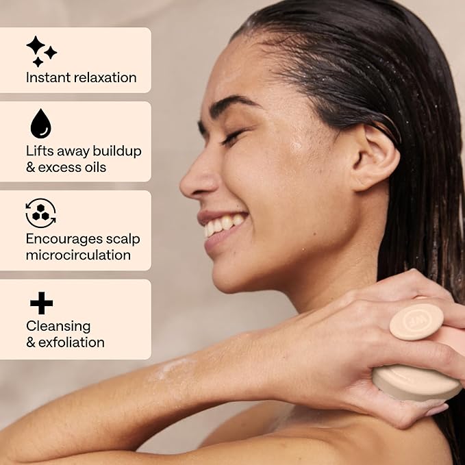 Silicone Scalp Scrubber for Dandruff – Serum, Balm, & Hair Oil Applicator – Scalp Massager Hair Growth for Men, Women – Shampoo Massager Brush or Head Scratcher – Alternative to Shower Comb – Beige