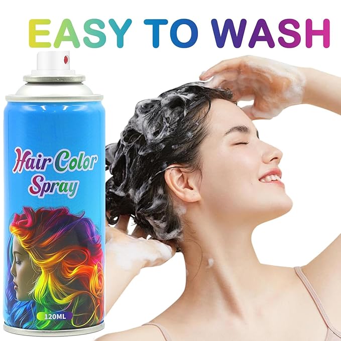 Green Hair Spray, Temporary Hair Color Spray for Women, Men, Kids, One-Time Use Washable Hair Dye, Natural Hair Color Wax for Christmas, Hallowen, Cosplay, Festival Party Costume Makeup, DIY (Green)