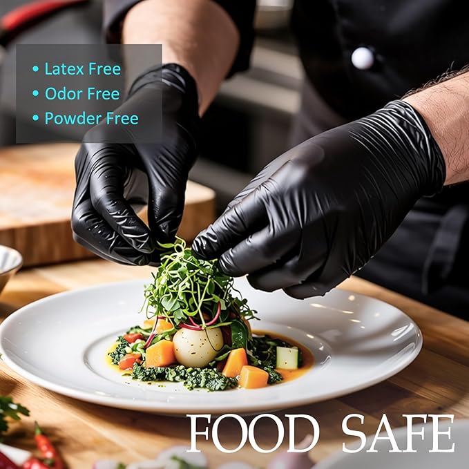 PROMEDIX P 6 Mil Nitrile Exam Gloves, Powder-Free Latex-Free Disposable 100 Medical Grade Food Safe for Medical