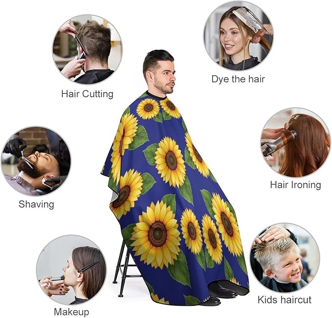 Professional Anti Static Hair Cutting Cape with Elastic Buckle, Waterproof Salon Cape for Coloring/Perming/Styling