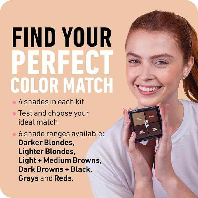 BOLDIFY Hairline Powder Color Sample Kit - Root Touch Up Hair Color for Gray Coverage - Bald Spot Concealing Hair Powder for Women & Men - 24-Hour Stain-Proof - Darker Blondes