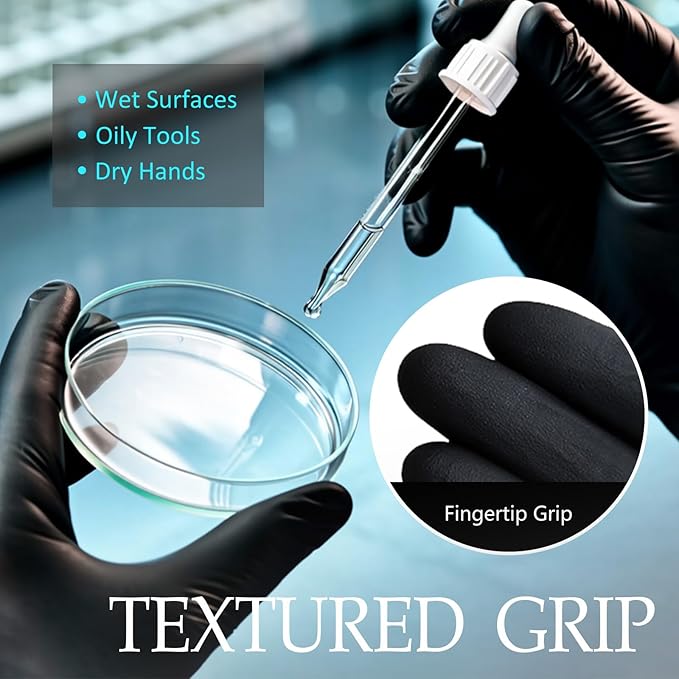 PROMEDIX P 6 Mil Nitrile Exam Gloves, Powder-Free Latex-Free Disposable 100 Medical Grade Food Safe for Medical