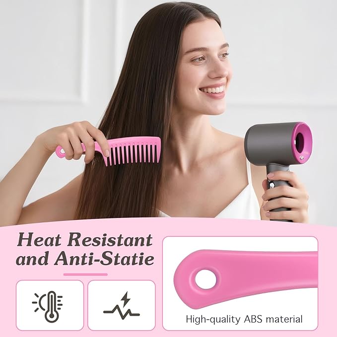 Curly Hair Brush & Curl Defining Brush – Easily Detangles Knots with Less Pulling – Styles Wet or Dry Hair, Tames Frizz for All Curl Types (Pink 3Pcs)