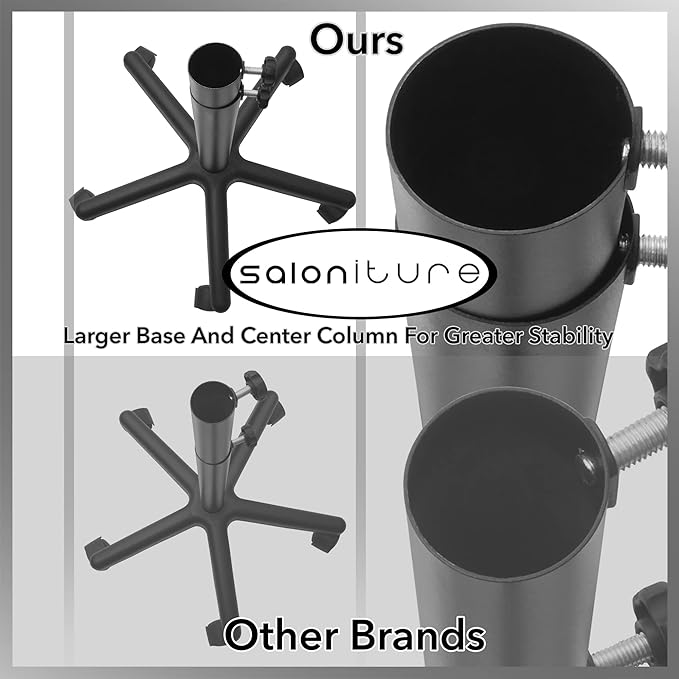 Saloniture Aluminum Salon Instrument Tray, Heavy-Duty Metal Rolling Base