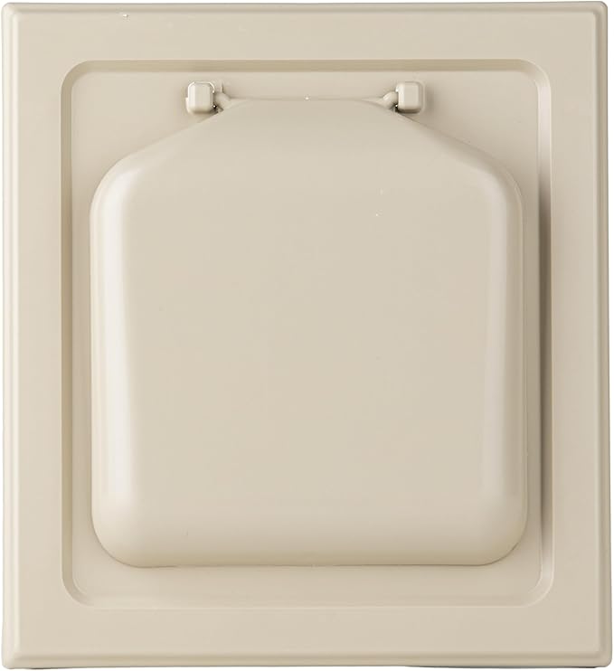 No-Pest Vent 6" Dual Door Exhaust Vent Cover – Outdoor Vent Cap for Bathroom Fans & Range Hoods – Pest Proof, Energy Efficient, Not for Dryer Use (Tan, 6 inch W/O Duct Tube)