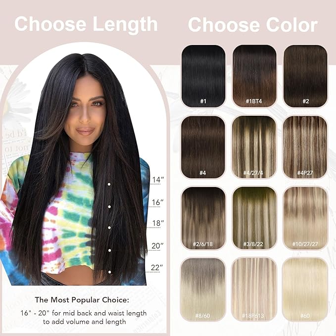 XDhair Human Hair Clip in Extensions 22 Inch 120g 6pcs Balayage Clip in Hair Extension Ombre Hair Extensions Clip ins Dark Brown to Dirty Blonde #2/6/18