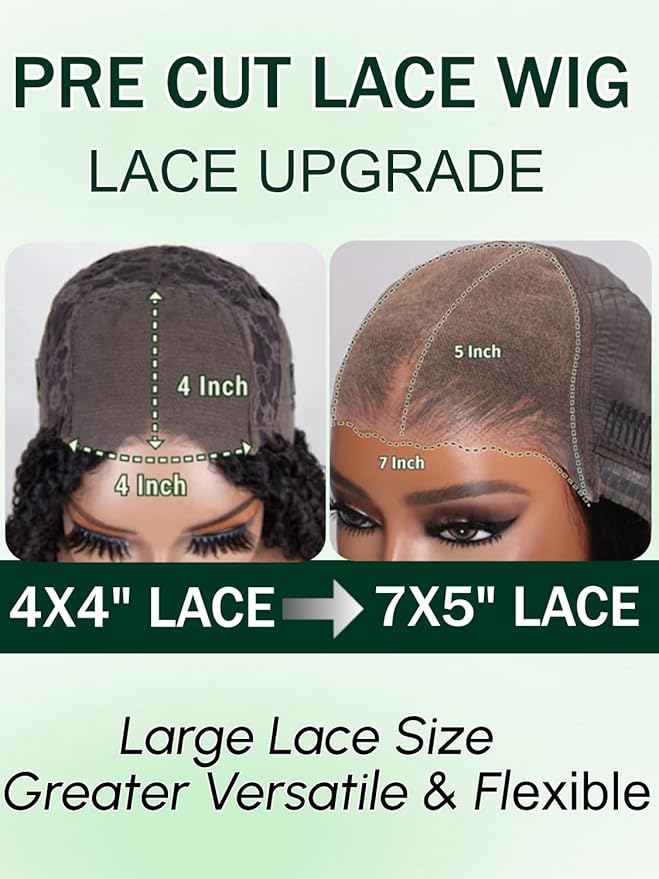 KLAIYI Body Wave Bye Bye Knots Glueless Wig 7x5 Pre Cut Lace Front Wigs Human Hair Wear and Go Wigs for Beginners Pre Bleached Pre Plucked Pre Everything 3S Easy to Ready to Wear Loose Wave Wig 26Inch