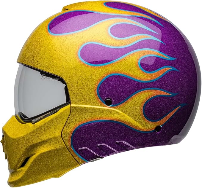 Bell Broozer Helmet (Gloss Ignite Purple/Yellow - Medium)
