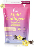 Fuel Multi Collagen Peptides Powder – 20g Hydrolyzed Collagen I, II, III, V & X for Hair, Skin, Nails & Joint Support – Better Absorption – Keto & Gluten Free, French Vanila 8.67oz